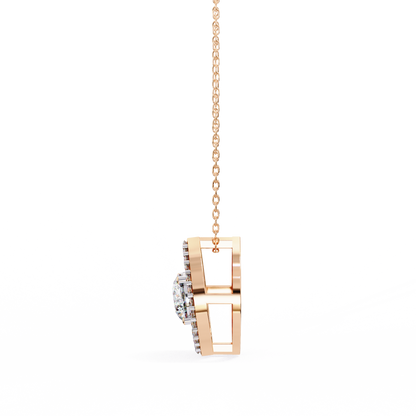 Orbital Halo Solitaire Pendant