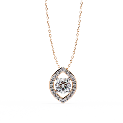 Orbital Halo Solitaire Pendant