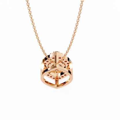 Orbital Halo Solitaire Pendant