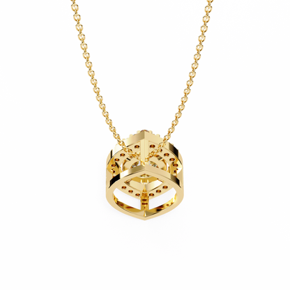 Orbital Halo Solitaire Pendant