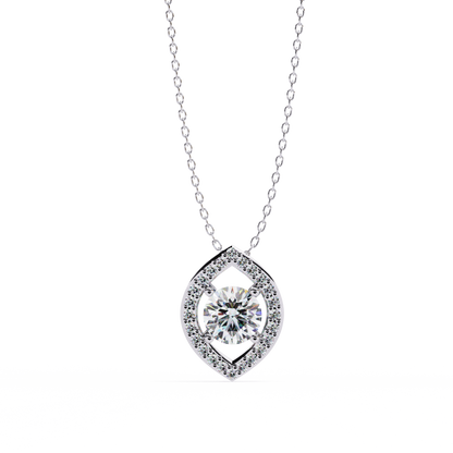 Orbital Halo Solitaire Pendant