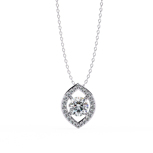 Orbital Halo Solitaire Pendant