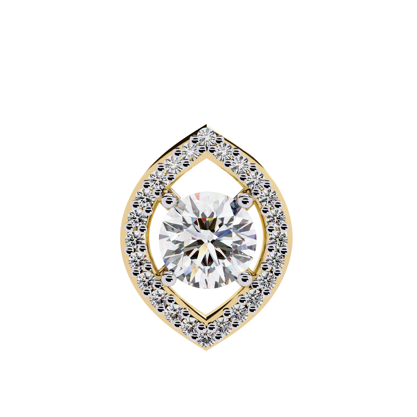Orbital Halo Solitaire Pendant