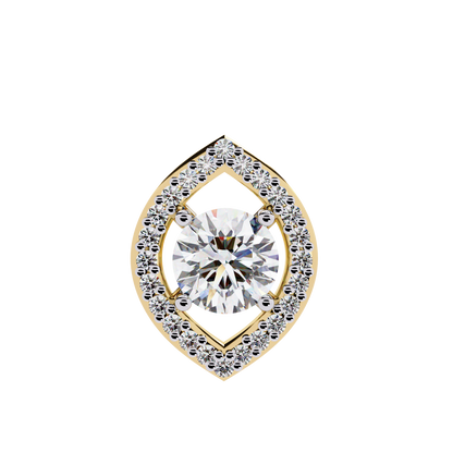 Orbital Halo Solitaire Pendant