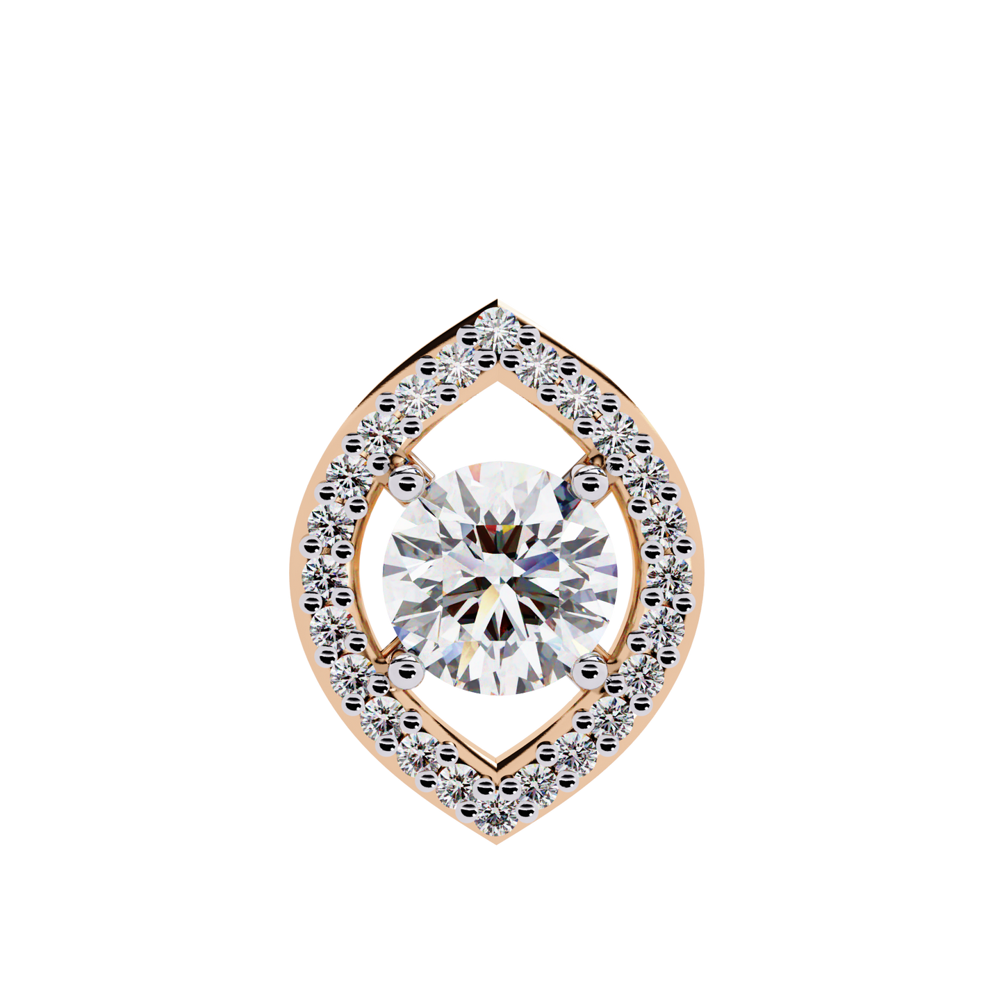 Orbital Halo Solitaire Pendant