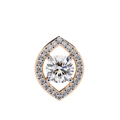 Orbital Halo Solitaire Pendant