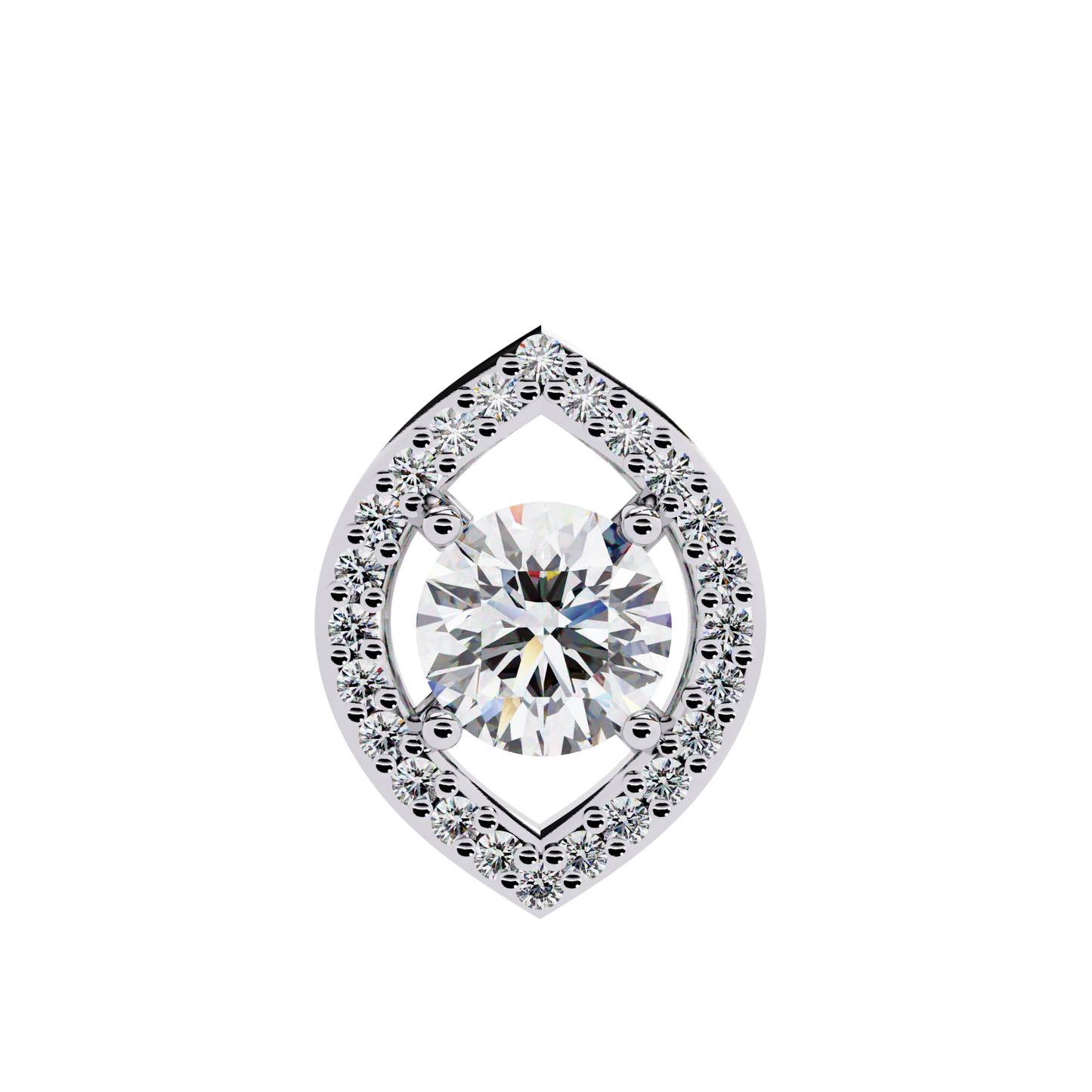 Orbital Halo Solitaire Pendant