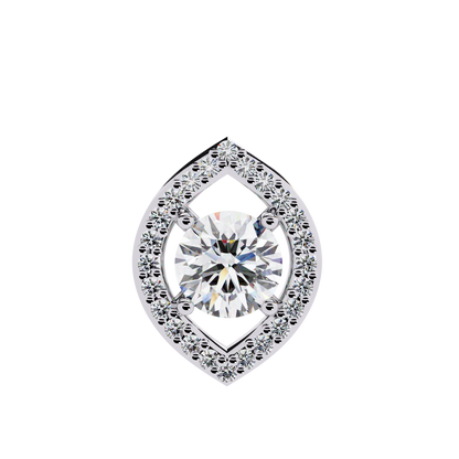 Orbital Halo Solitaire Pendant