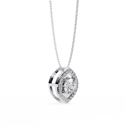Orbital Halo Solitaire Pendant