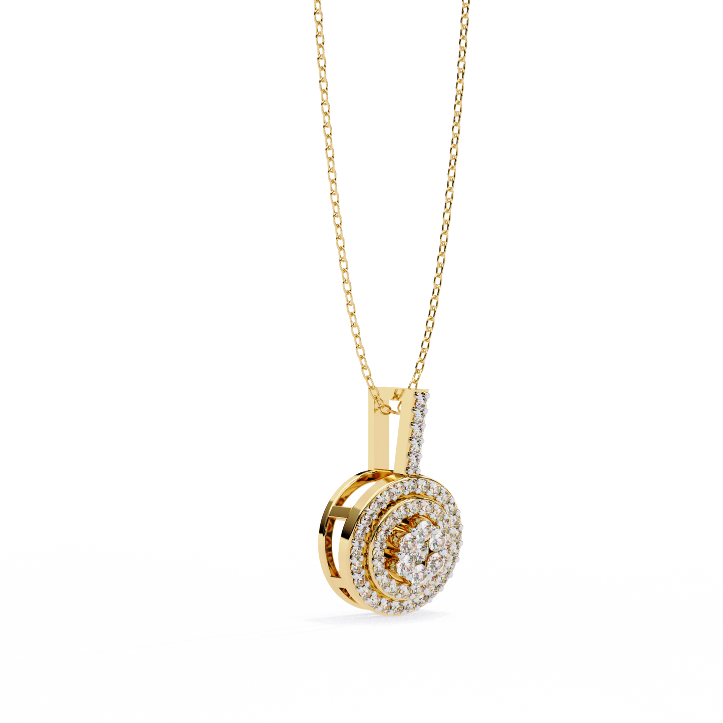 Celestia Halo Cluster Diamond Pendant