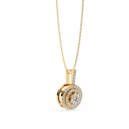 Celestia Halo Cluster Diamond Pendant