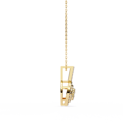 Celestia Halo Cluster Diamond Pendant