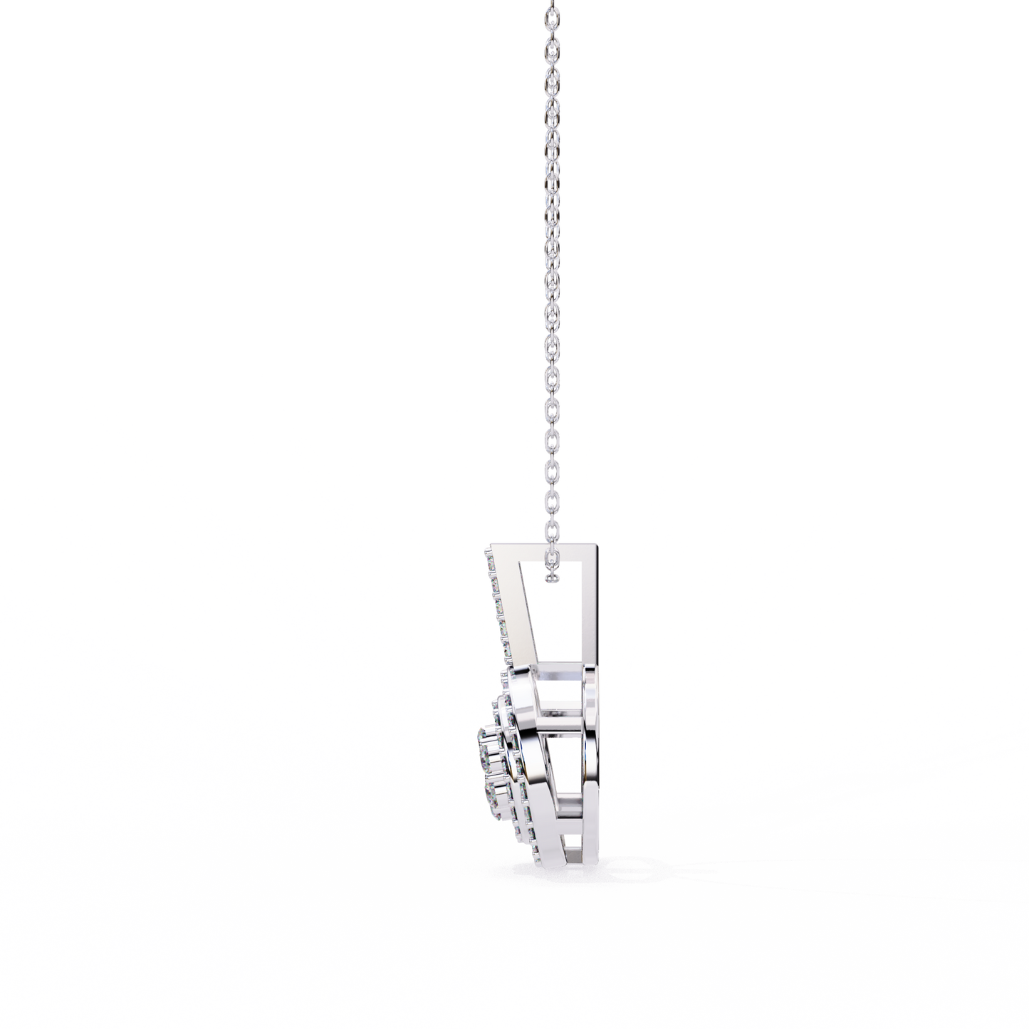 Celestia Halo Cluster Diamond Pendant