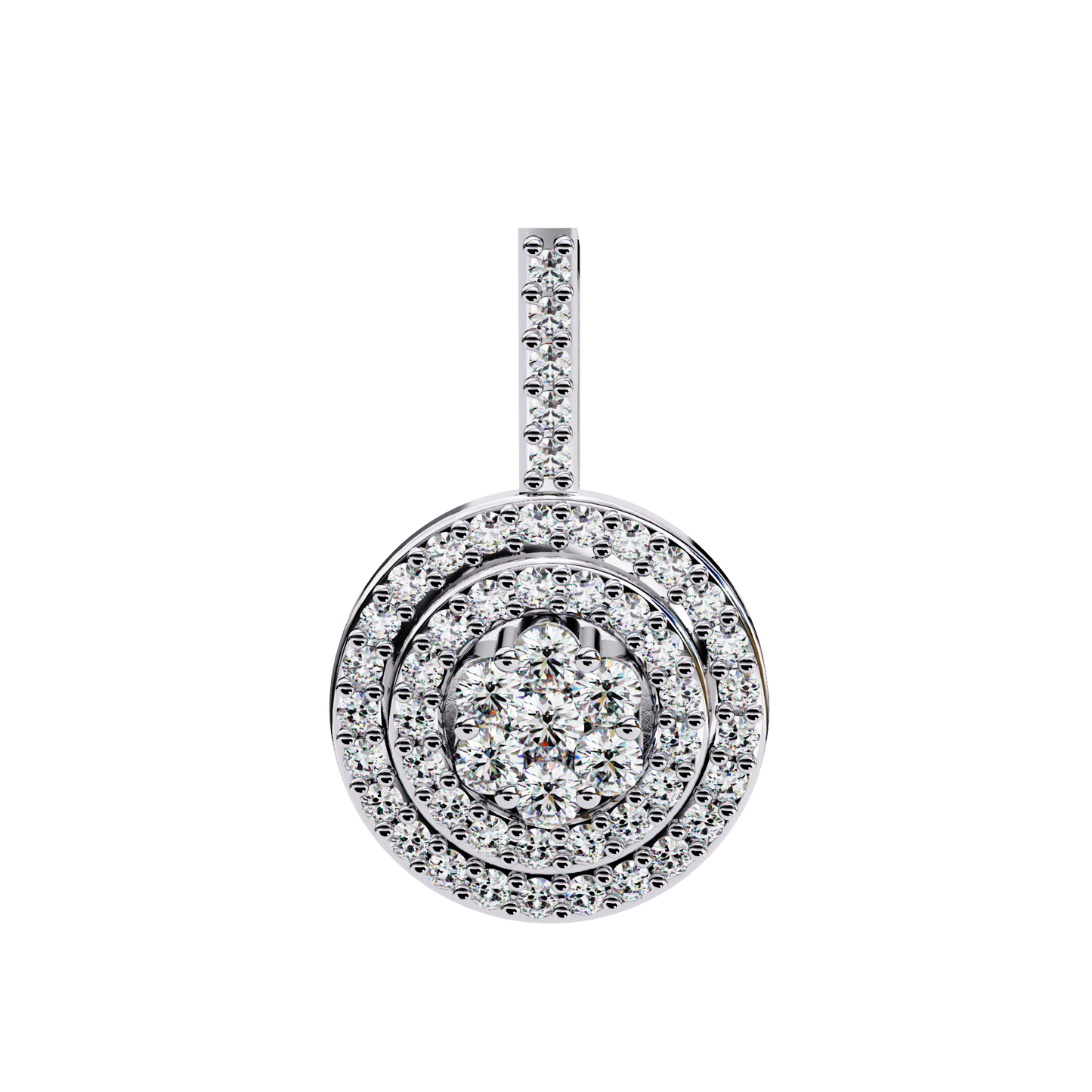 Celestia Halo Cluster Diamond Pendant