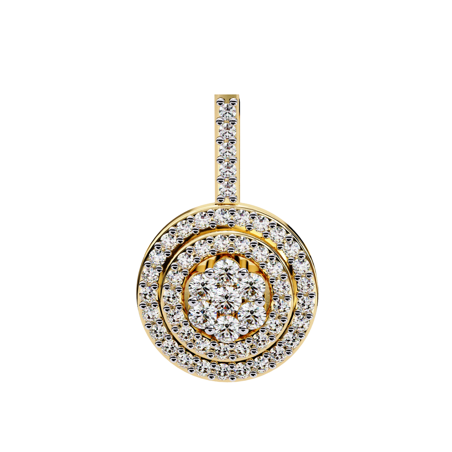 Celestia Halo Cluster Diamond Pendant