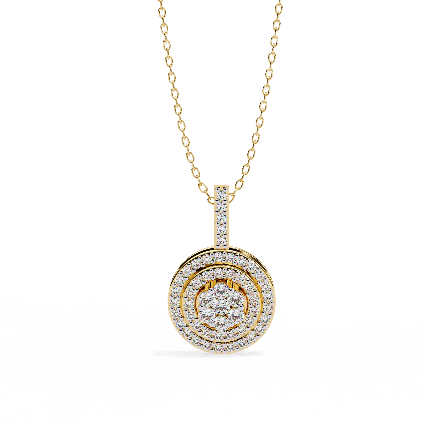 Celestia Halo Cluster Diamond Pendant