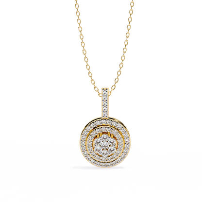 Celestia Halo Cluster Diamond Pendant