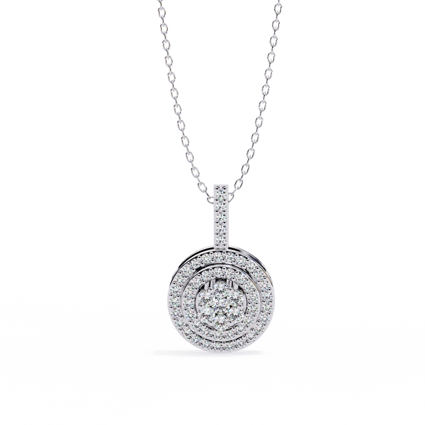 Celestia Halo Cluster Diamond Pendant