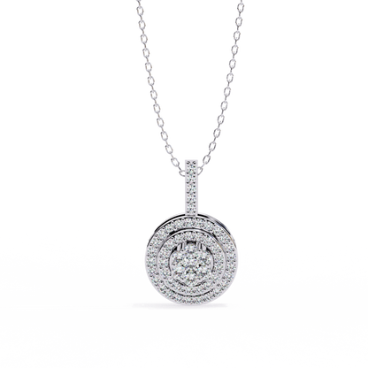 Celestia Halo Cluster Diamond Pendant