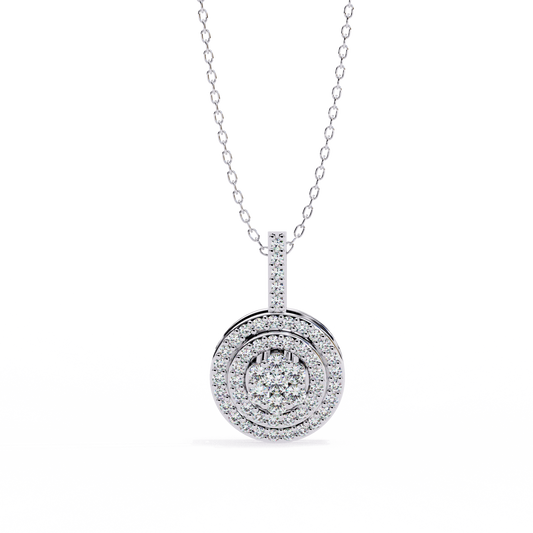 Celestia Halo Cluster Diamond Pendant