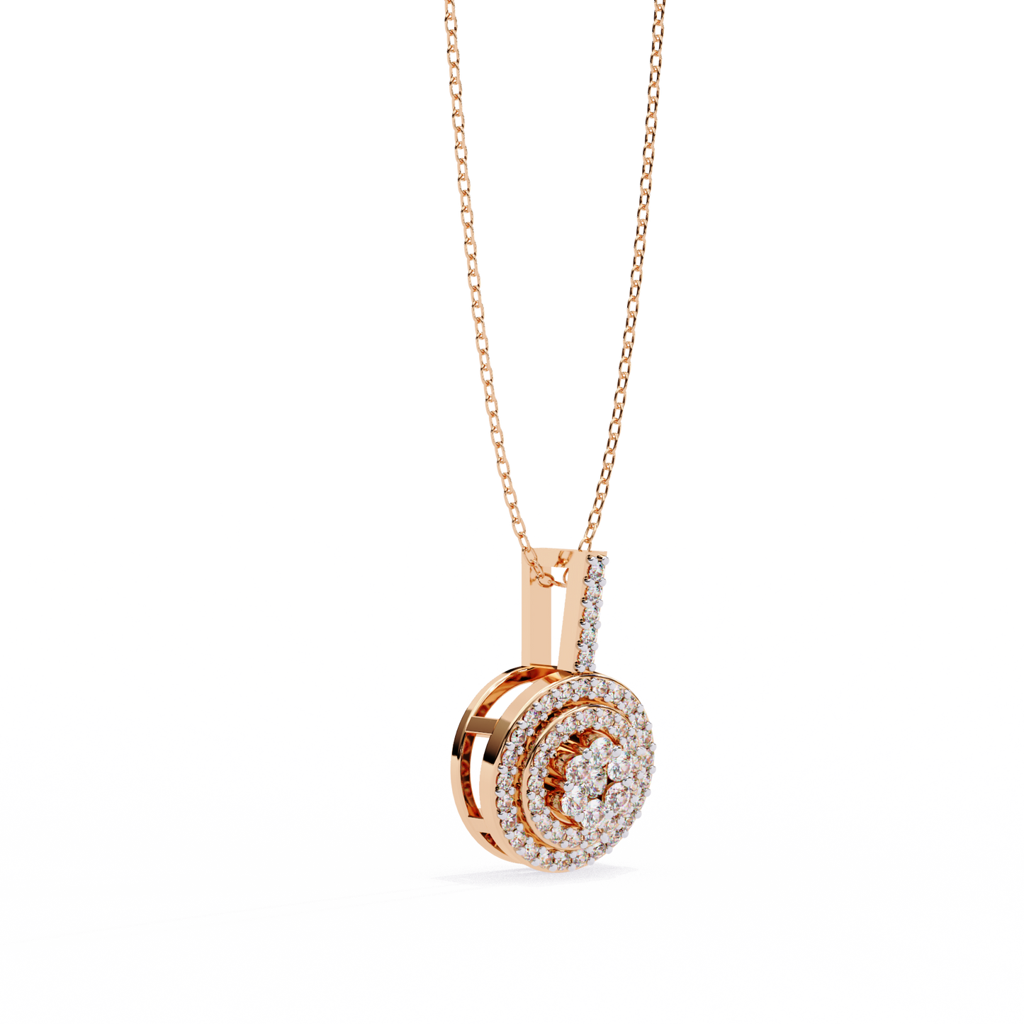 Celestia Halo Cluster Diamond Pendant