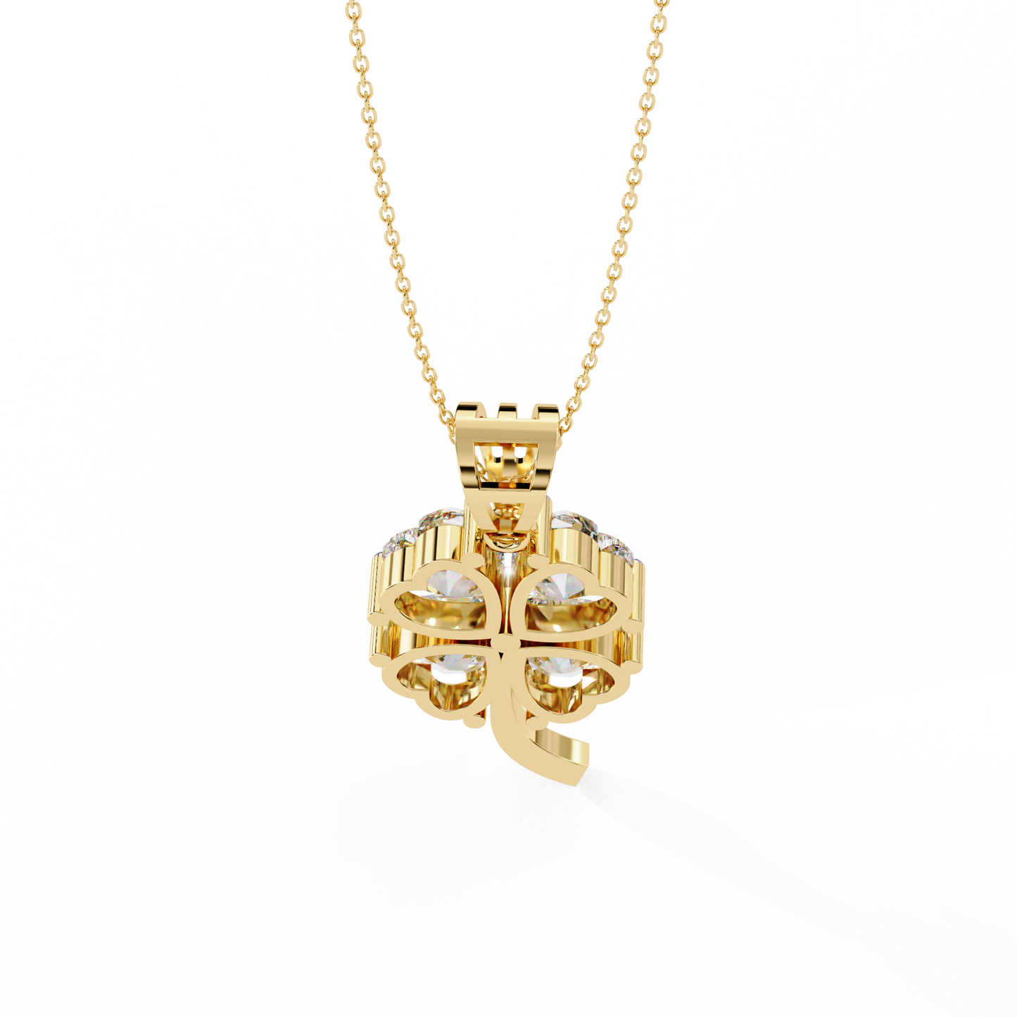 Clover Bloom Diamond Pendant