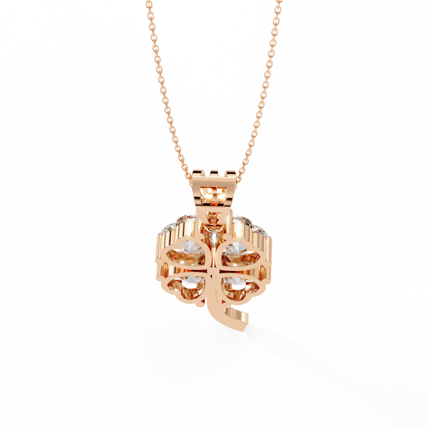 Clover Bloom Diamond Pendant
