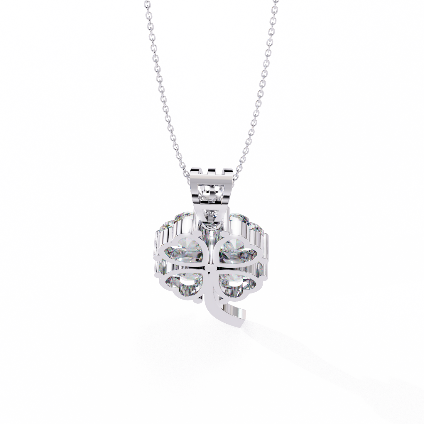 Clover Bloom Diamond Pendant