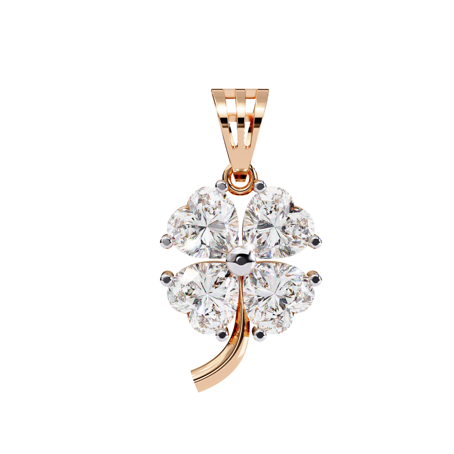 Clover Bloom Diamond Pendant