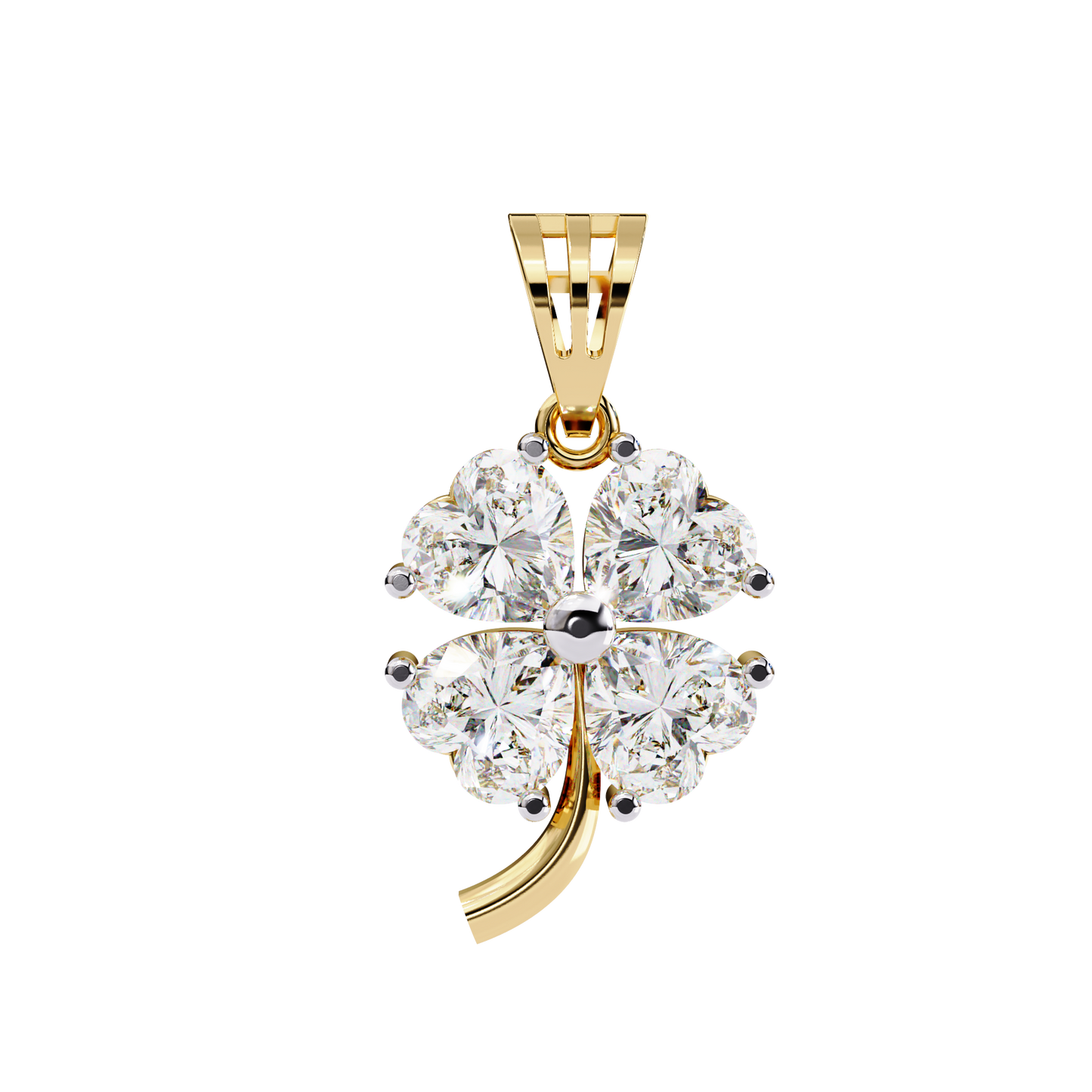 Clover Bloom Diamond Pendant