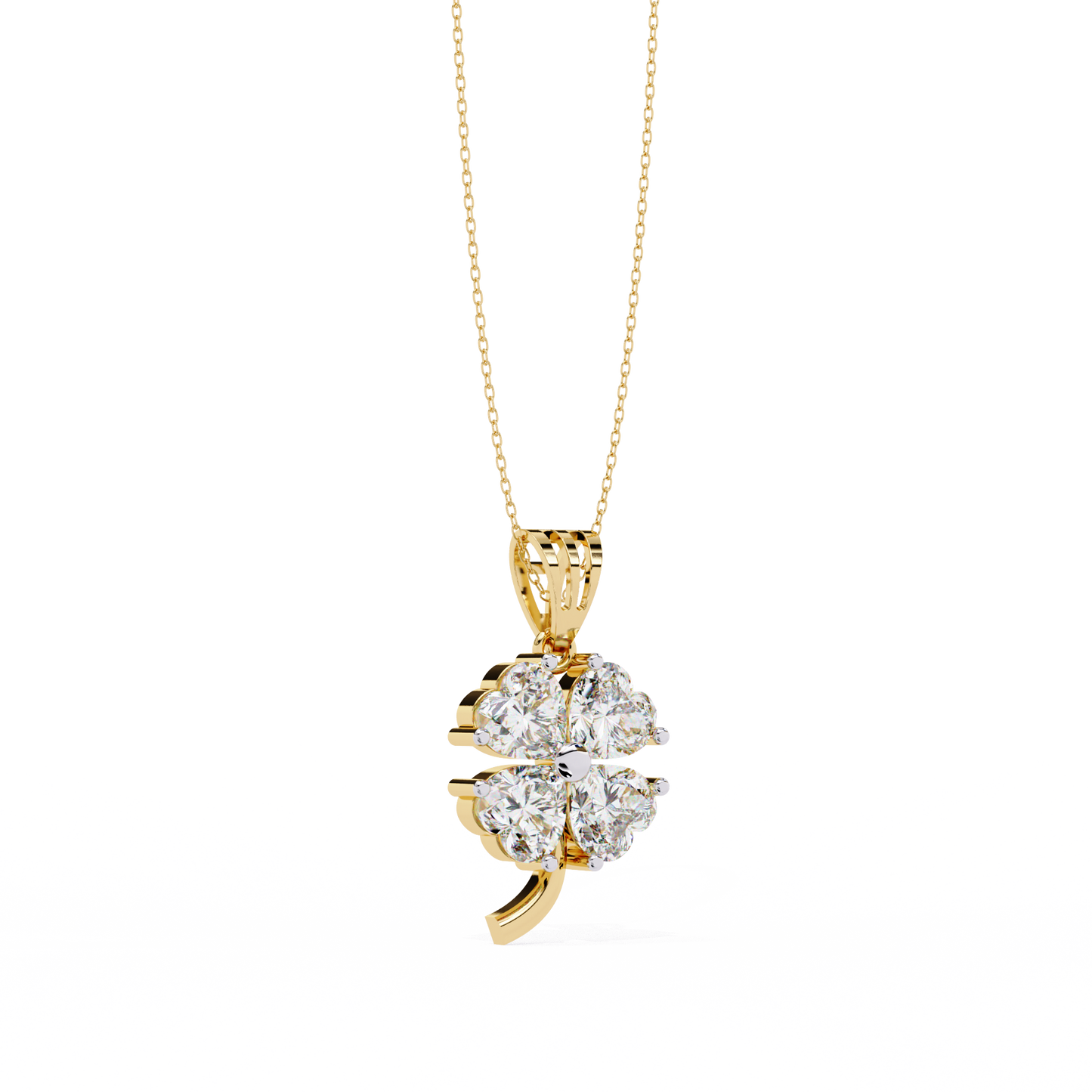 Clover Bloom Diamond Pendant