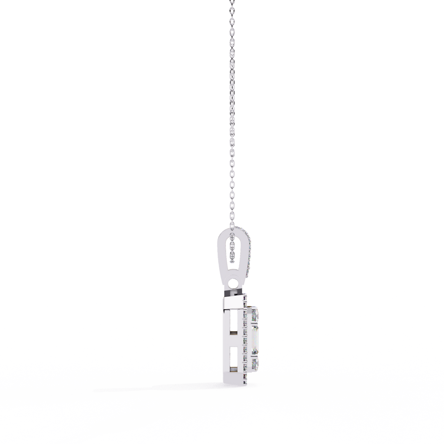 Regalis Baguette Diamond Pendant