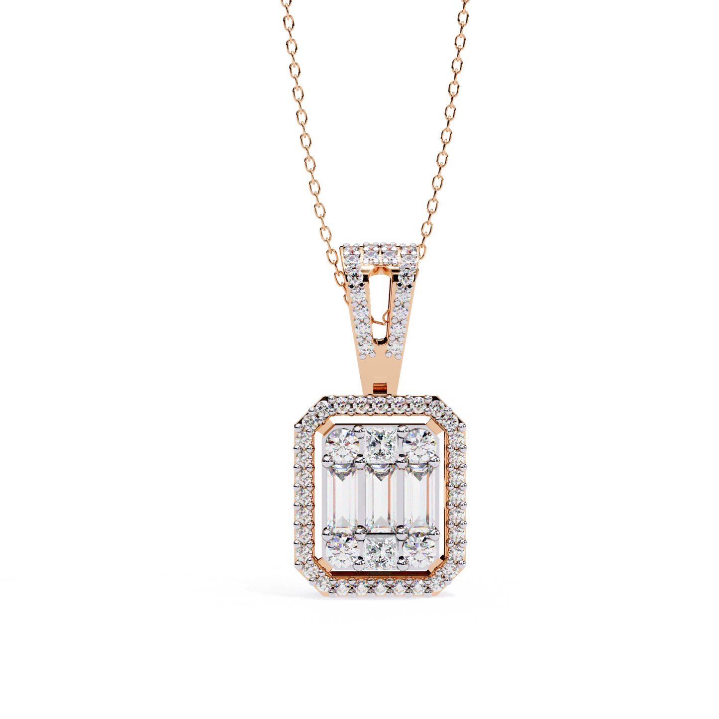 Regalis Baguette Diamond Pendant