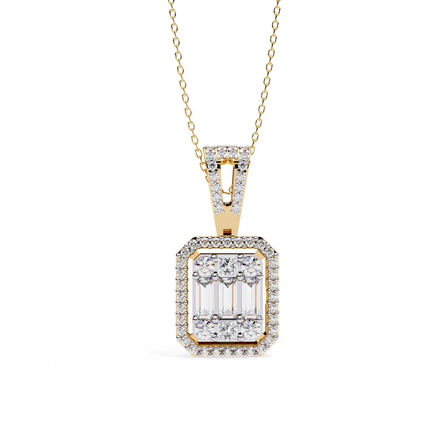 Regalis Baguette Diamond Pendant