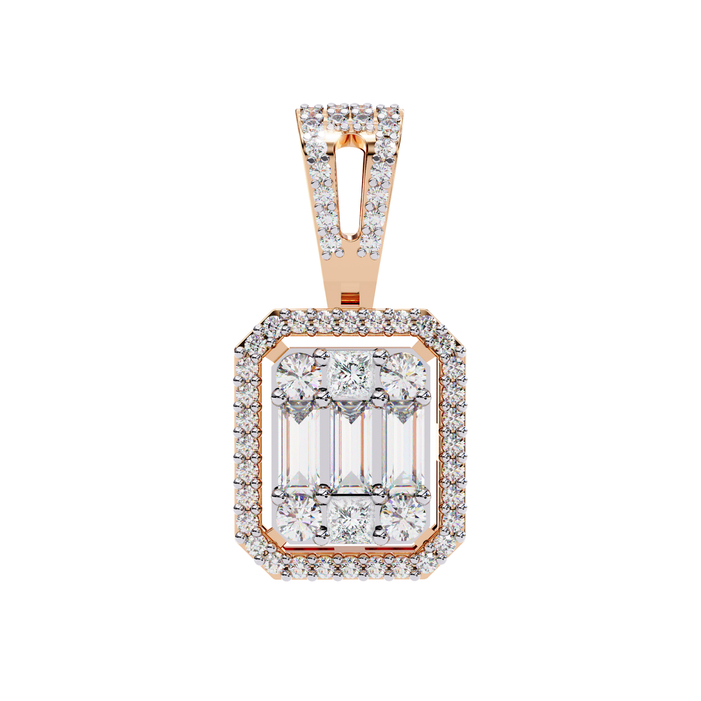 Regalis Baguette Diamond Pendant