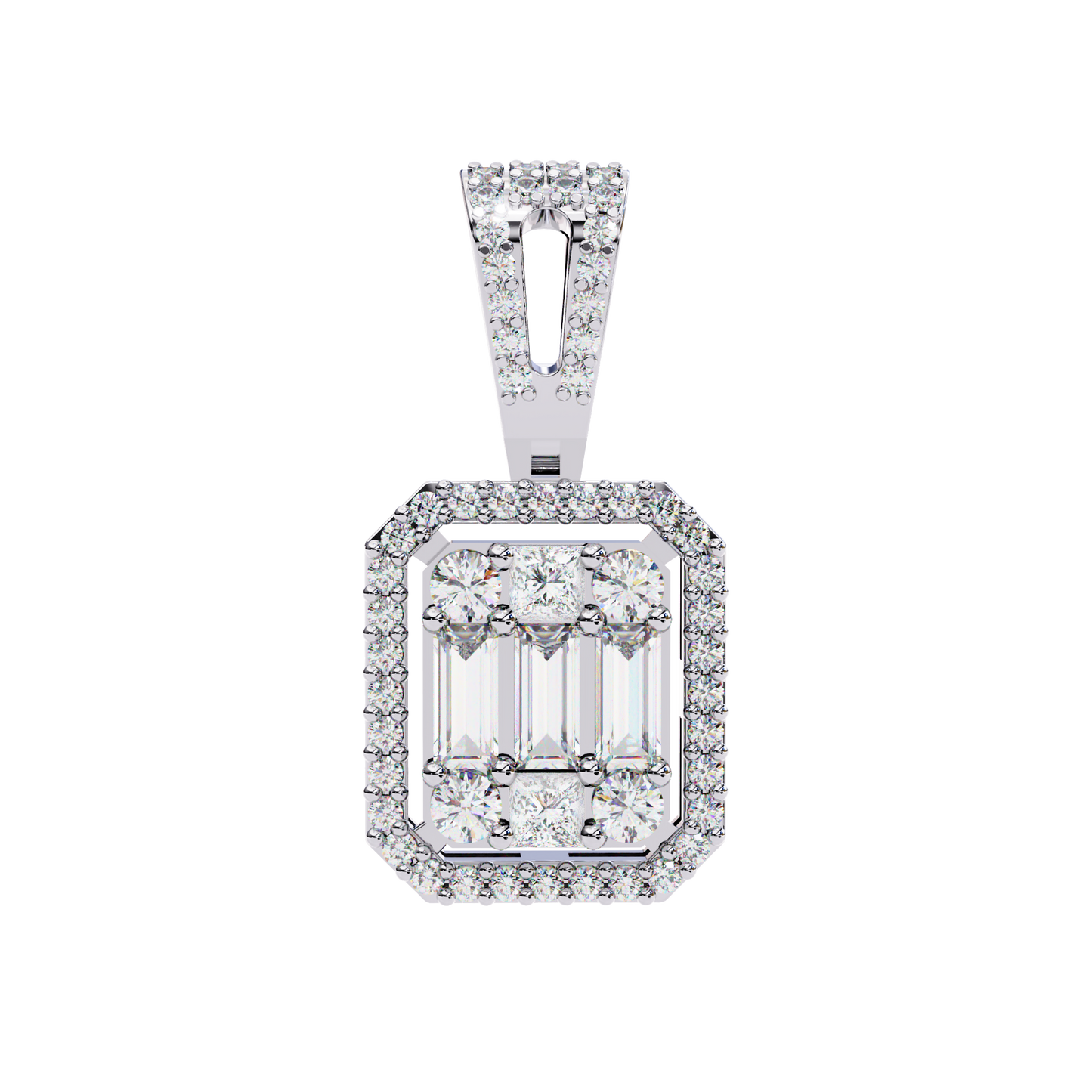 Regalis Baguette Diamond Pendant