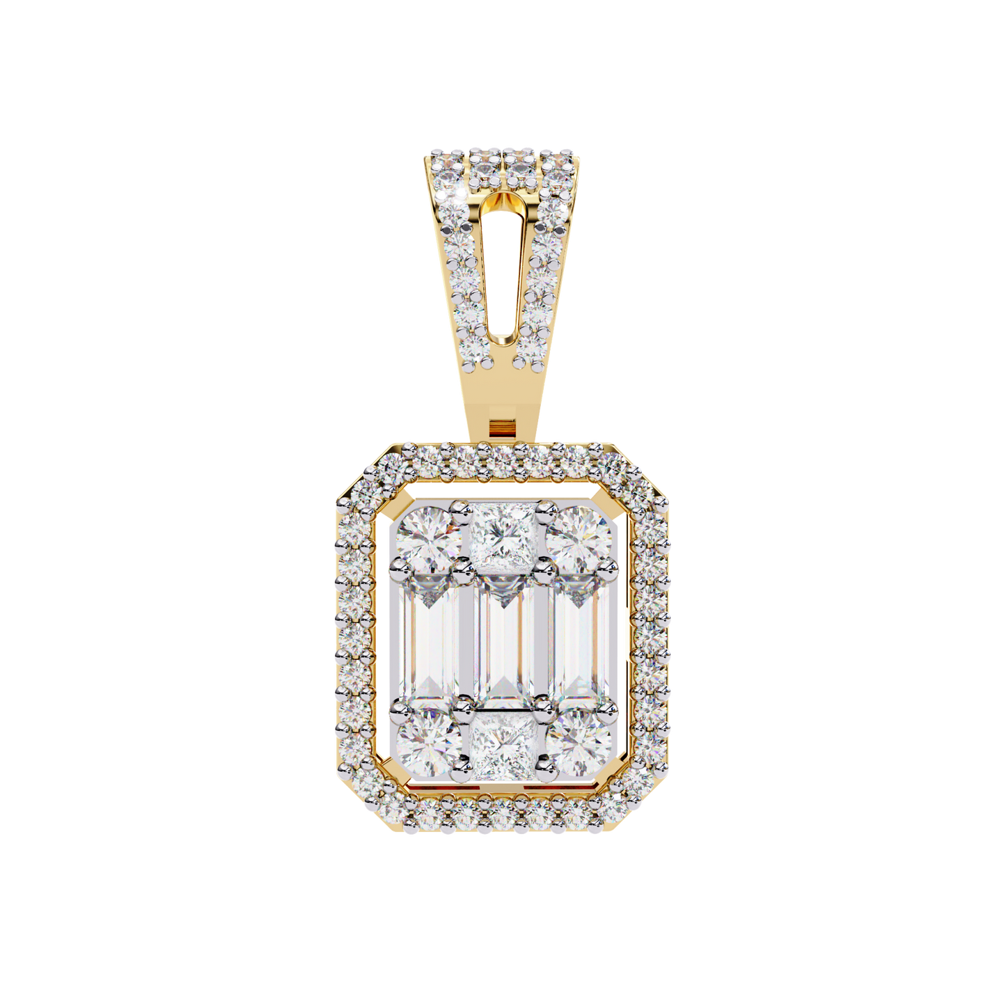 Regalis Baguette Diamond Pendant