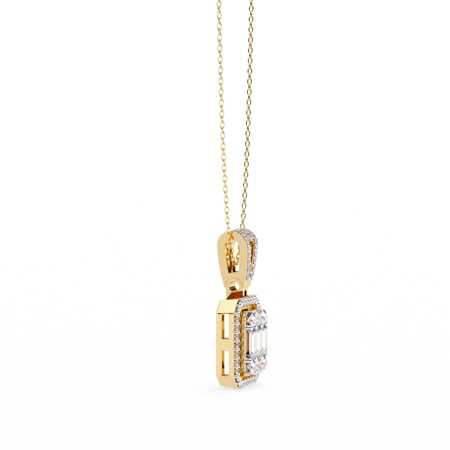 Regalis Baguette Diamond Pendant