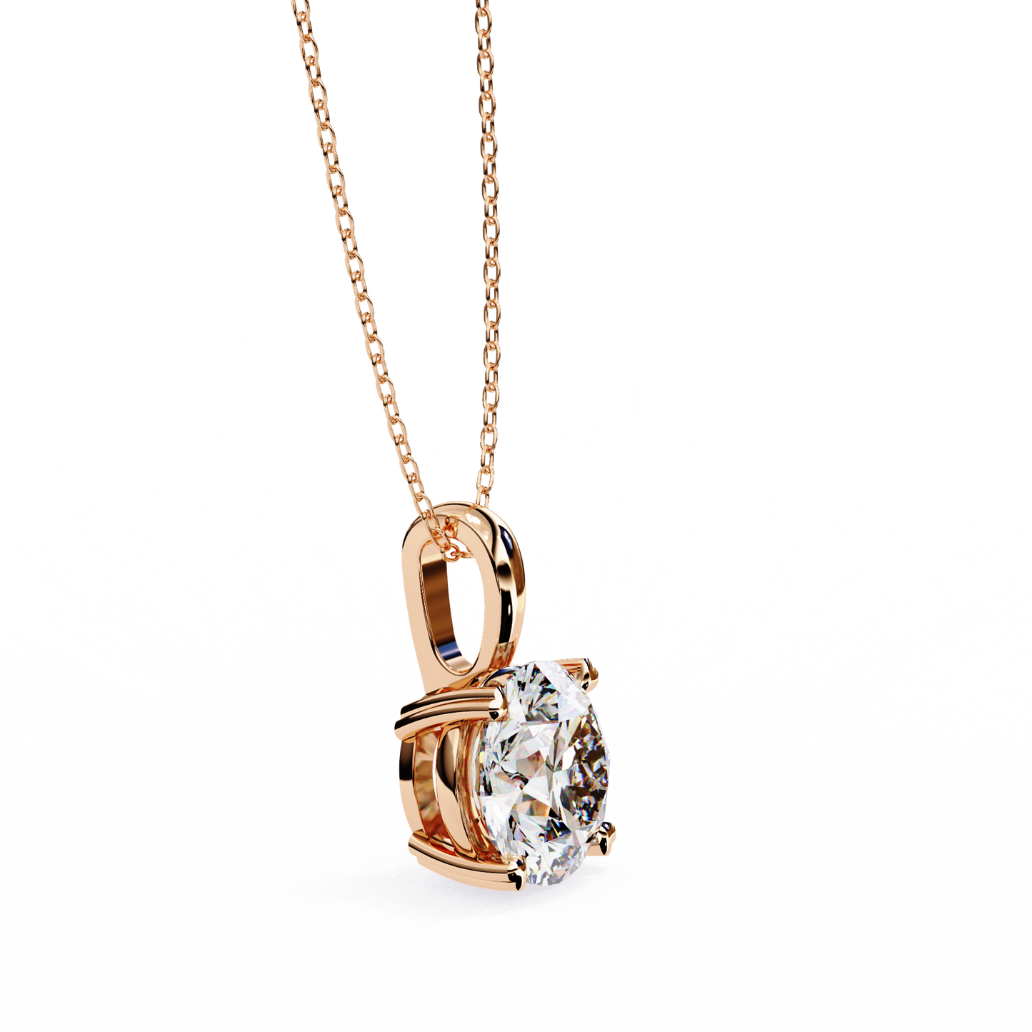 Celeste Classic Solitaire Diamond Pendant