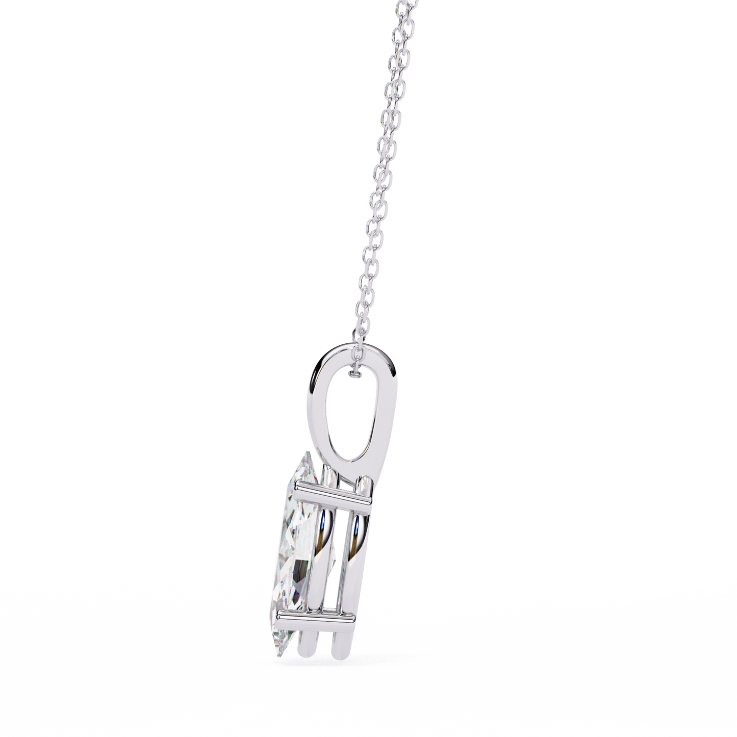 Solitaire Marquise Diamond Pendant