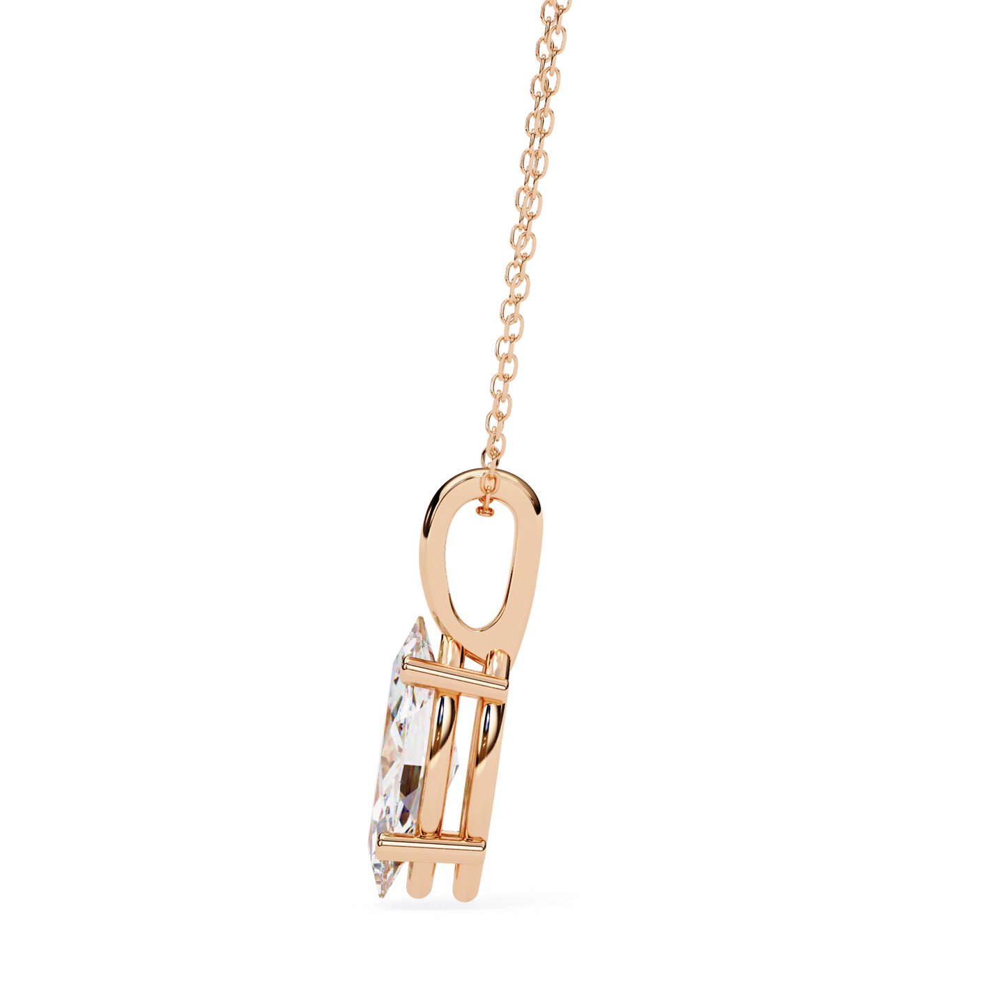 Solitaire Marquise Diamond Pendant