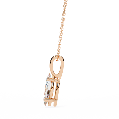 Solitaire Marquise Diamond Pendant