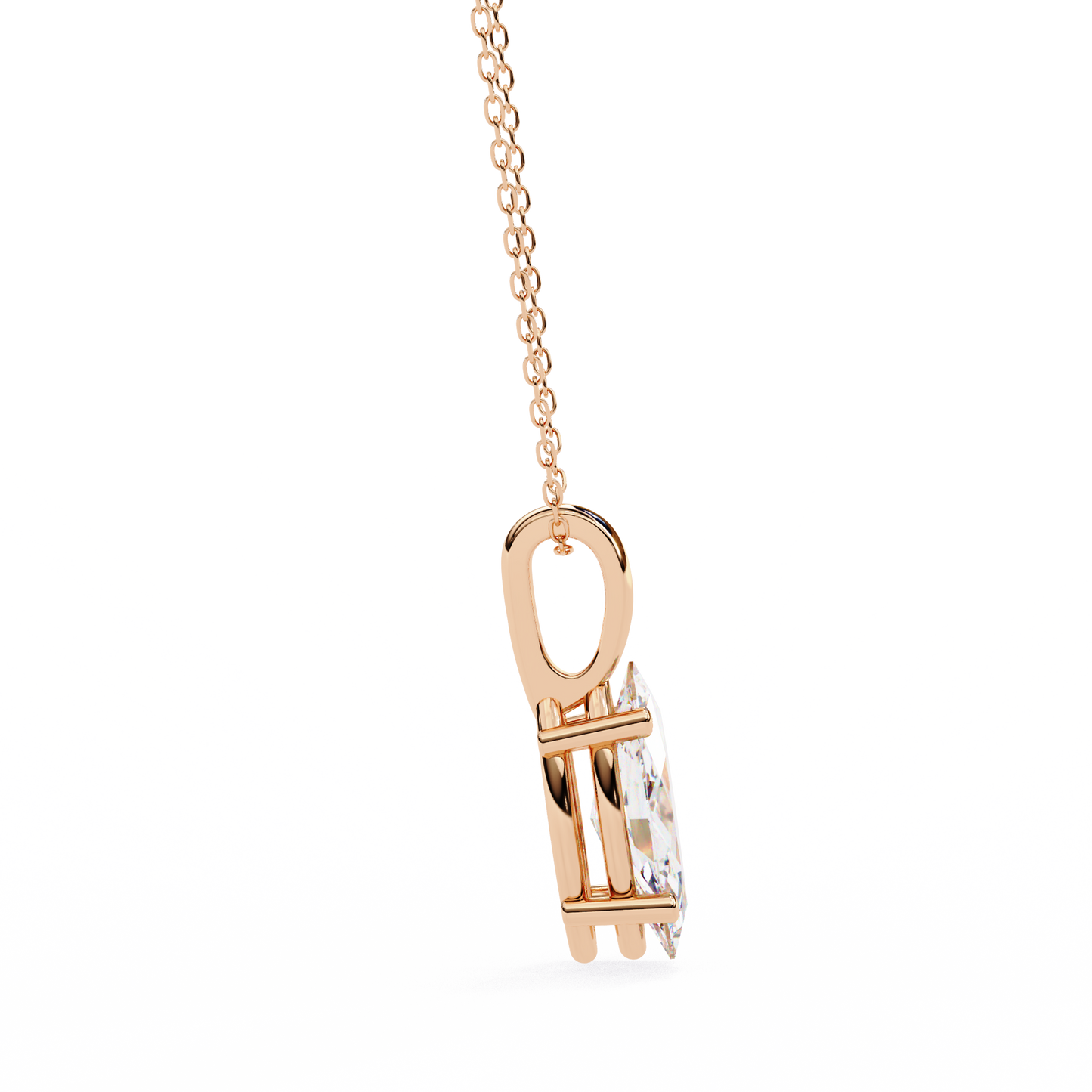 Solitaire Marquise Diamond Pendant