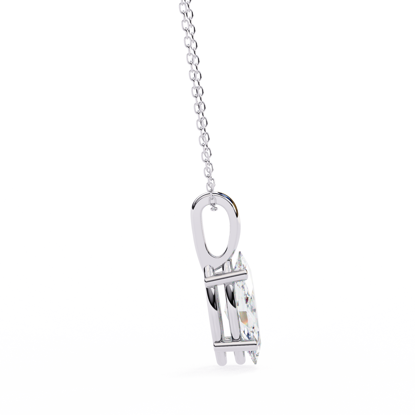 Solitaire Marquise Diamond Pendant