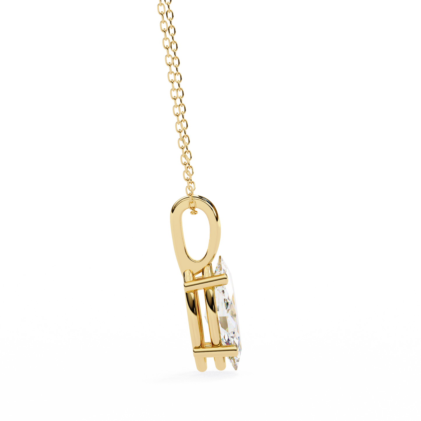 Solitaire Marquise Diamond Pendant