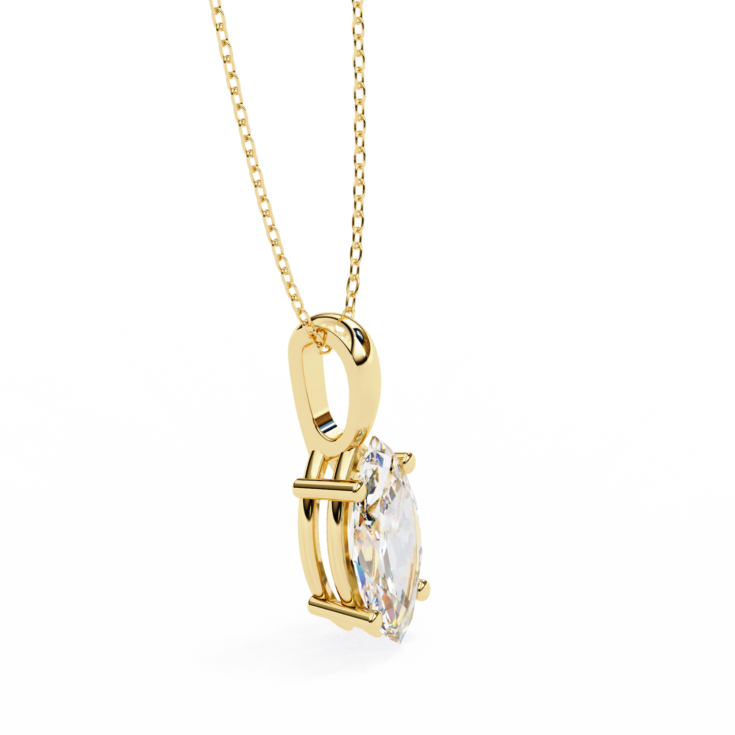 Solitaire Marquise Diamond Pendant