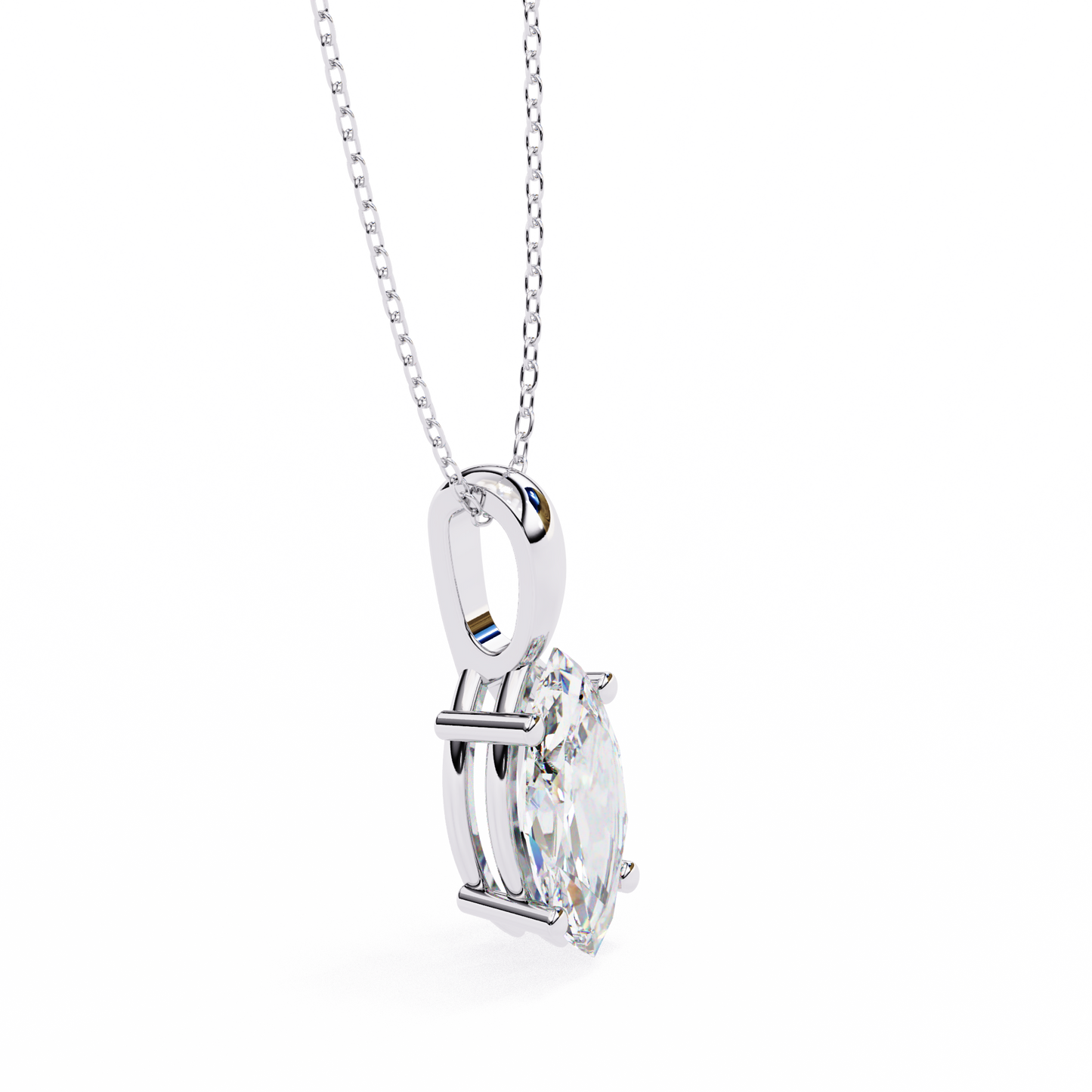 Solitaire Marquise Diamond Pendant