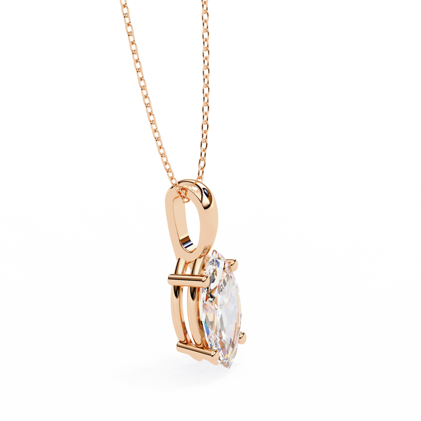 Solitaire Marquise Diamond Pendant