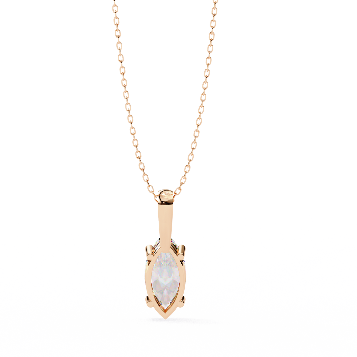 Solitaire Marquise Diamond Pendant