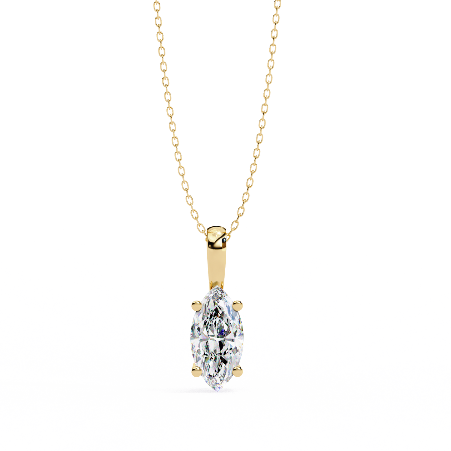 Solitaire Marquise Diamond Pendant
